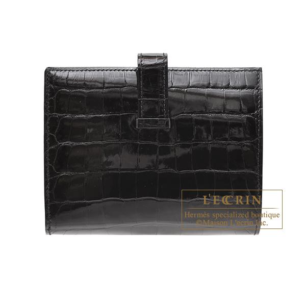 HERMES エルメス ベアンコンパクト ブラック クロコダイル HERMES エルメス ベアンコンパクト ブラック クロコダイル