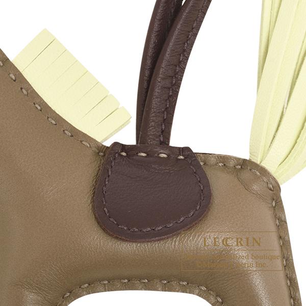 HERMES エルメス ロデオチャームPM エトゥープ/ジョーヌミルトン  