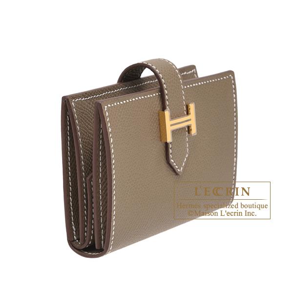 HERMES（エルメス） ベアンミニ エトゥープ ヴォーエプソン ゴールド