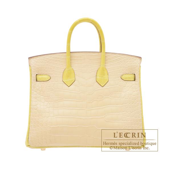 Birkin エルメス パーソナルバーキン25 ヴァニラ/ライム クロコダイル 
