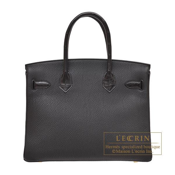 Birkin エルメス バーキンタッチ30 ブラック トゴ/クロコダイル ニ 
