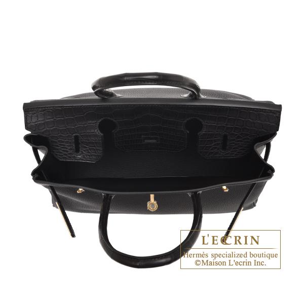 Birkin エルメス バーキンタッチ30 ブラック トゴ/クロコダイル ニ 