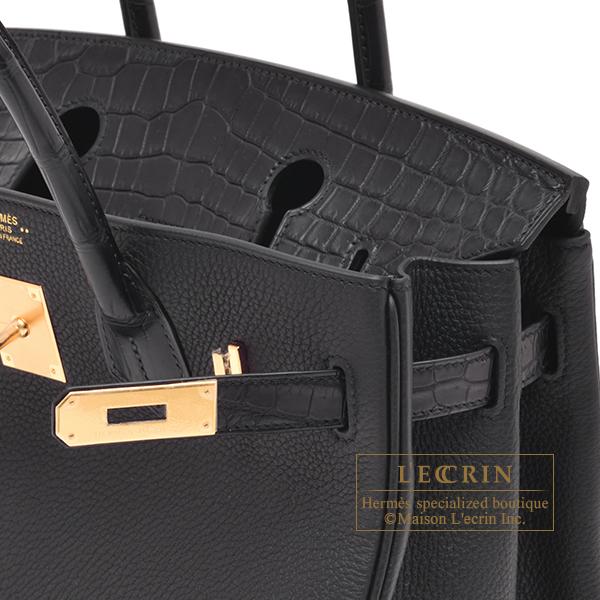 Birkin エルメス バーキンタッチ30 ブラック トゴ/クロコダイル ニ 
