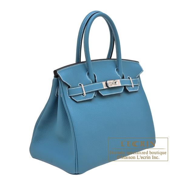 Birkin エルメス バーキン30 ニューブルージーン トゴ シルバー金具