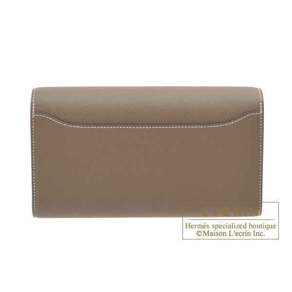 HERMES エルメス コンスタンスロングトゥーゴー エトゥープ×ゴールド金具 エルメス コンスタンスロング トゥーゴー ゴールド ヴォーエプソン