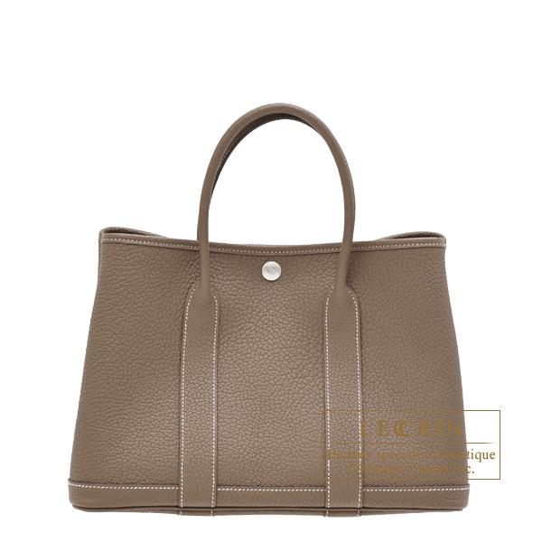 極美品 HERMES ガーデンパーティ TPM ネゴンダ エトゥープ 色ムラなし ガーデンパーティー エルメス ガーデンパーティ30/TPM エトゥープ
