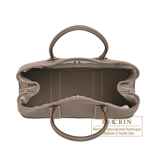 美品 HERMES エルメスガーデンパーティーPM エトゥープ HERMES エルメス ガーデンパーティ 36 PM エトープ ネゴンダ/トワル