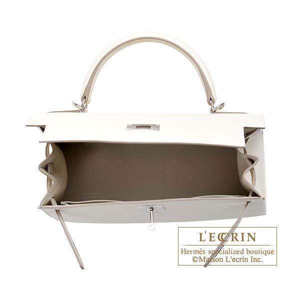 Kelly エルメス ケリー28/外縫い クレ ヴォーエプソン シルバー金具 