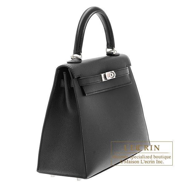 エルメス ケリー25 空箱・付属品一式／正規店購入品 Kelly エルメス ケリー25/外縫い ブラック ヴォーエプソン シルバー