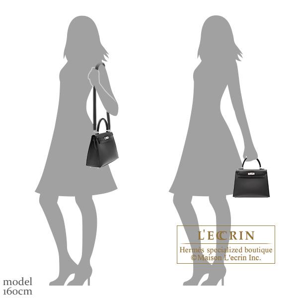 エルメス HERMES ケリー25 外縫い K刻印　(2025年製) ブラック　シルバー金具 ヴォーエプソン レディース ショルダーバッグ エルメス HERMES ケリー25 外縫い K刻印 (2025年製) ブラック シルバー