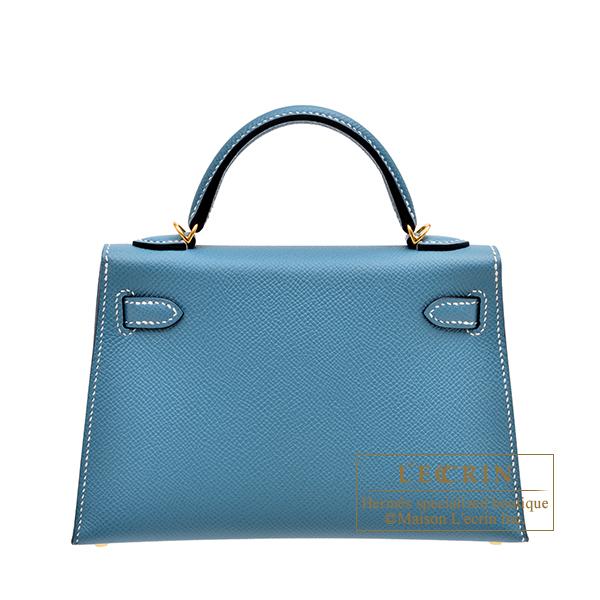 Kelly エルメス ケリーミニ/外縫い ニューブルージーン ヴォーエプソン ゴールド金具 : エルメス専門店 西麻布レクラン - 通販 ...