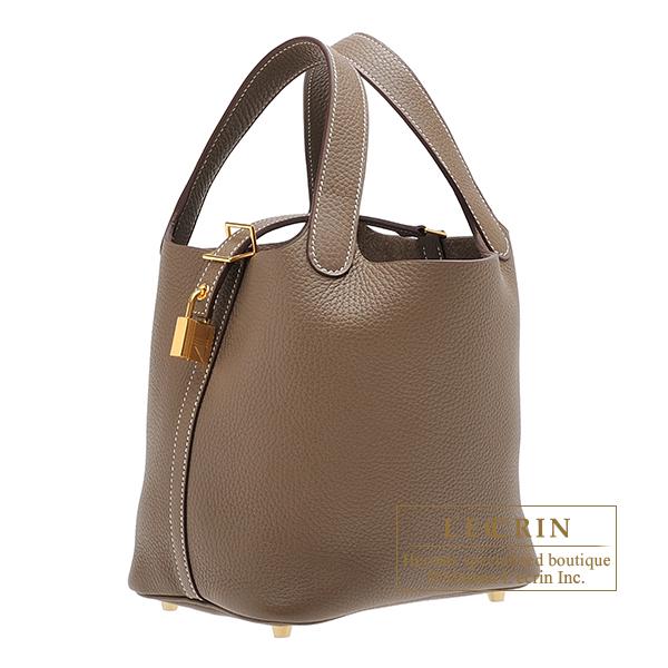 HERMES エルメス ピコタンロック18/PM エトゥープ トリヨン