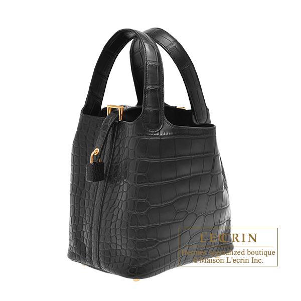 HERMES エルメス ピコタンロック18/PM ブラック クロコダイル
