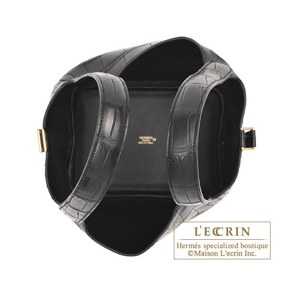HERMES エルメス ピコタンロック18/PM ブラック クロコダイル