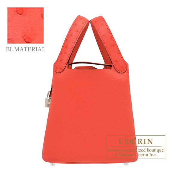 HERMES エルメス ピコタンロックタッチ18/PM ローズテキサス トリヨン 