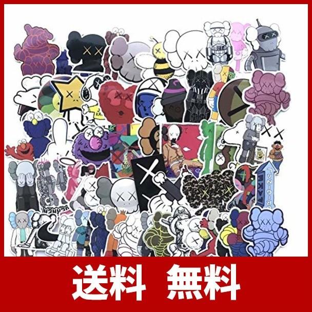 64枚 Kaws コミック 防水ステッカー セットスーツケースステッカー お気に入りのスーツケース 自転車 ヘルメット パソコン 携帯 ノート