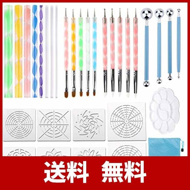 Rosi Home ドット絵道具セット マンダラドットツール 32個セット マンダラロック絵画 丸め棒 ドット棒 道具キット テンプレート ネイルブラ Lectia Yahoo 店 通販 Yahoo ショッピング