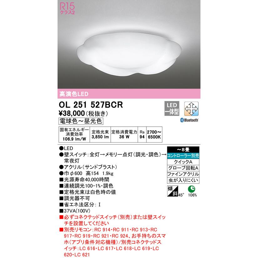 2023年モデル　OL251527BCR LEDシーリング  オーデリック odelic LED照明