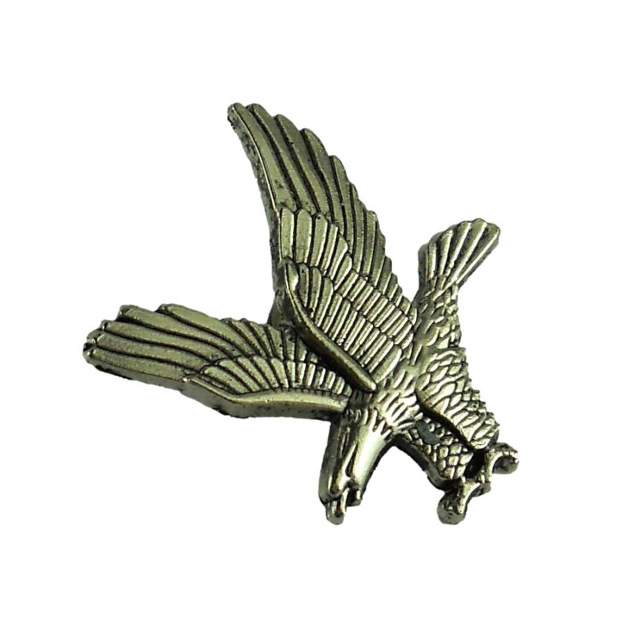 ピンバッジ ピンズ ラペルピン ブローチ イーグル ワシ 鷲 バード 鳥 A アンティーク調 シルバー メール便送料無料 pinbadge