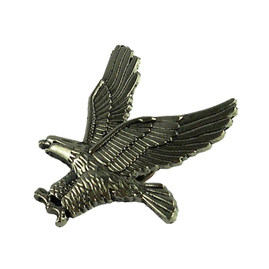 ピンバッジ ピンズ ラペルピン ブローチ イーグル ワシ 鷲 バード 鳥 A アンティーク調 シルバー メール便送料無料 pinbadge