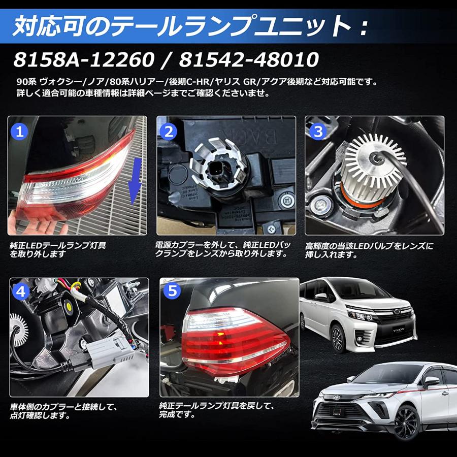カローラスポーツ　テールランプ バックランプ　フィニッシュランプ　4個セット YOURS カローラスポーツ 専用 ブレーキ 全灯化 キット テール
