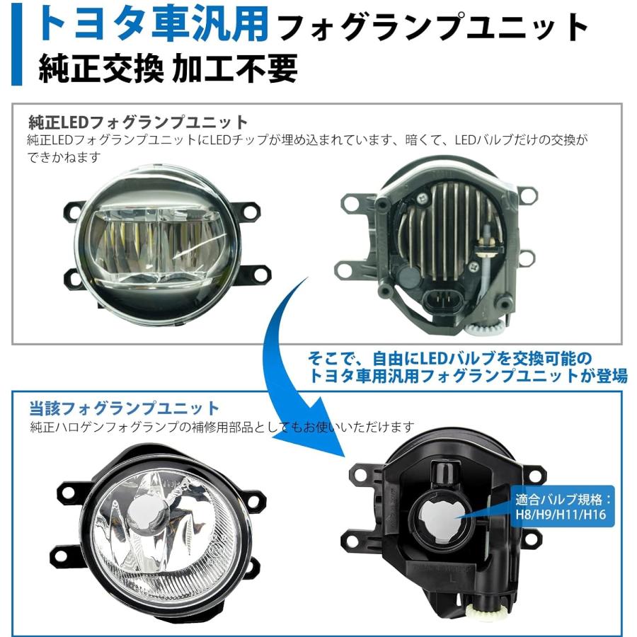 C-HR フォグランプ ユニット 前期対応 ZYX10 NGX50 純正同形状 純正