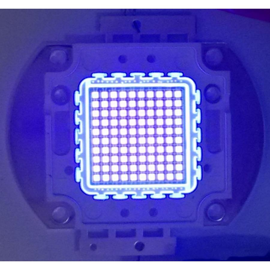 高品質 高効率 100W UV 紫外線 紫色 紫 415nm-420nm ハイパワーLED素子 アクアリウム サンゴ 水槽などに LED 発光ダイオード｜ledg｜05