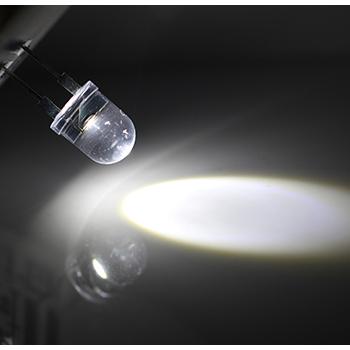 10mm 砲弾型LED 0.5W 白色 白 ホワイト 超高輝度 透明クリア 10mm 砲弾型LED 0.5W 白色 白 ホワイト 超高輝度 透明クリア