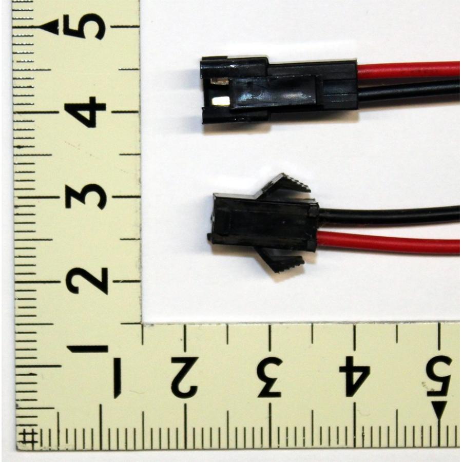 2ピン プラグコネクタ JST状ケーブル コネクタ付きコード 大容量・ロック用ツメ付 2.54mmピッチ 2P プラグ コネクタ オス・メス ペアセット｜ledg｜03