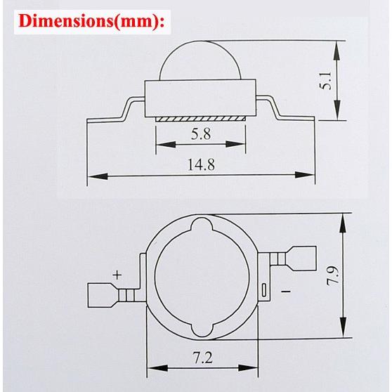 3W 紫色 UV 紫外線 390nm ハイパワーLED素子 アクアリウム 水槽 サンゴ