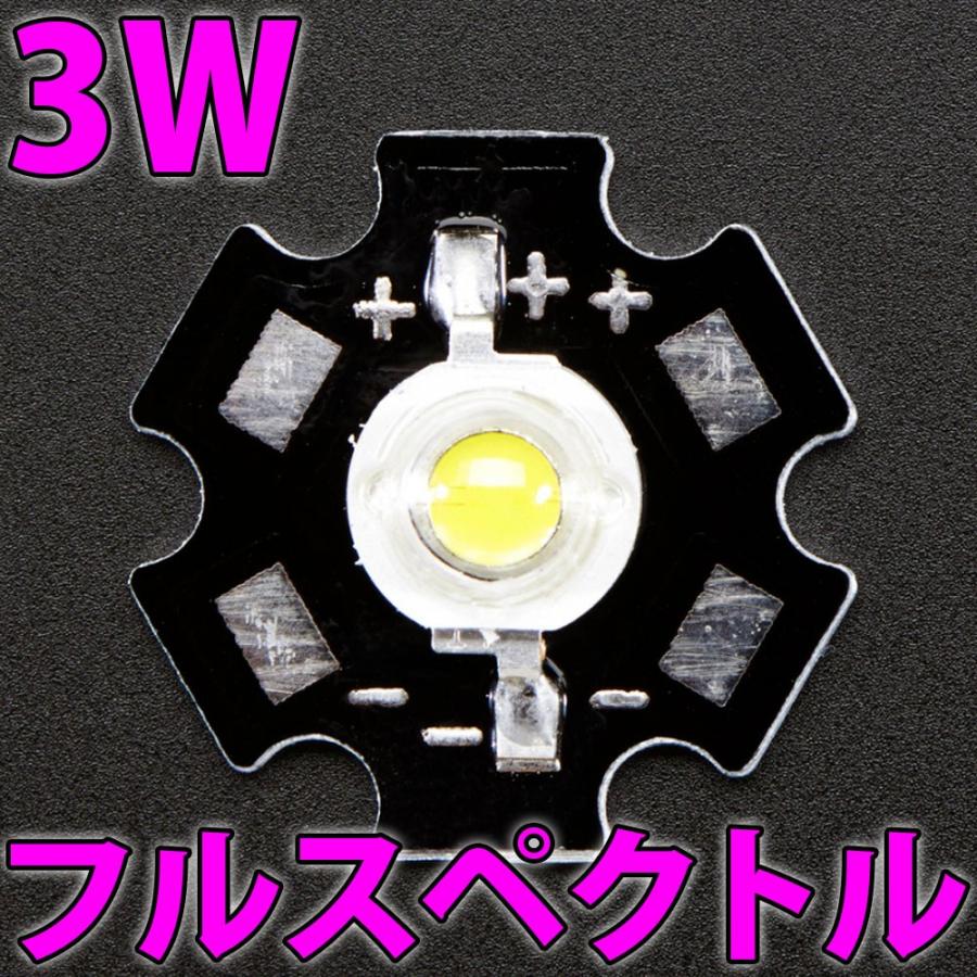 3W ピンク色 ハイパワーLED素子 (20mmスター型アルミヒートシンク基板