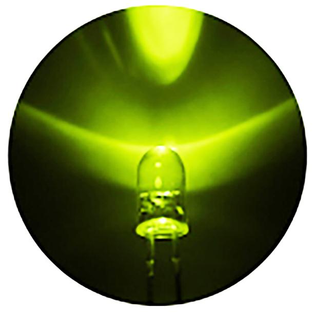 5mm 砲弾型 LED 黄緑色 イエローグリーン 透明クリアレンズクリア