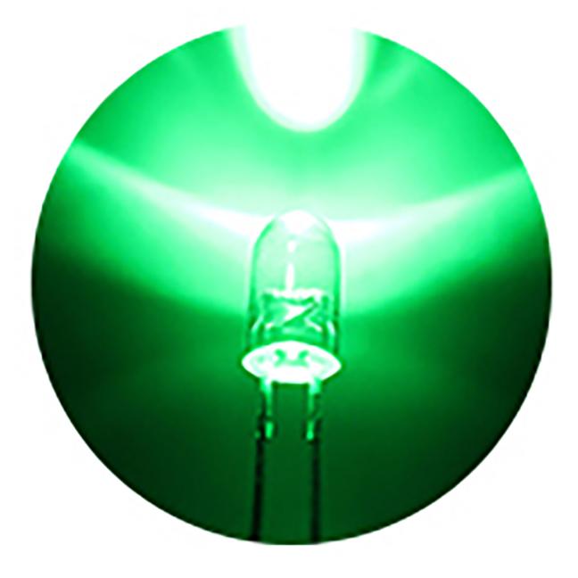 5mm 砲弾型 LED 緑色 緑 グリーン 高輝度 透明クリアレンズクリアトップ 激安 LED電球、LED蛍光灯、LEDライトに 発光ダイオード LED素子｜ledg｜03