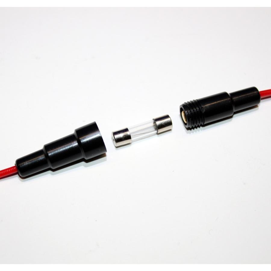 管型ヒューズホルダー ミニ管型ヒューズホルダー スクリュータイプ 配線済みで接続簡単♪ 5x20型用 選べる許容電流