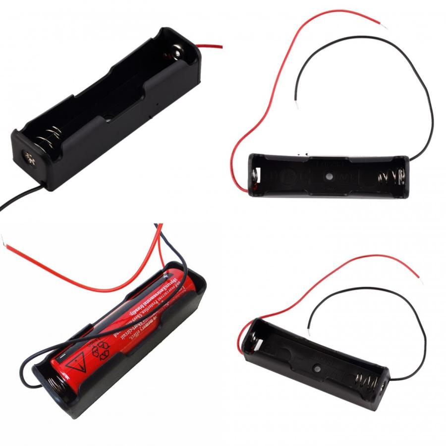 電池ボックス 18650 リチウムバッテリー用 3.7V 4V 4.2V 便利なリード