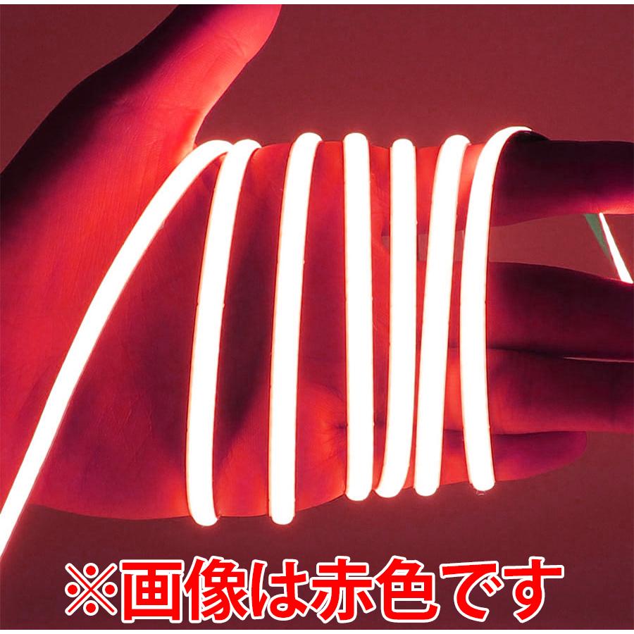 超高密度 LED384個搭載 COB LEDテープ 赤色 レッド 超薄型5mm プロ仕様 正面発光 1m単位で切り売り 高輝度 100cm LED 発光ダイオード｜ledg｜03