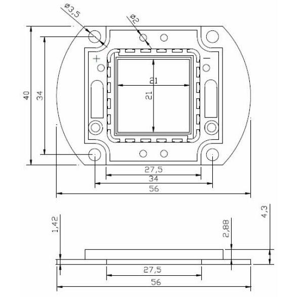 受注生産商品 高品質 超高演色 疑似太陽光 Ra96+ 100W ハイパワーLED