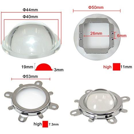 ハイパワーLED用 レンズ リフレクターセット 20W 30W 50W 100W用 LED