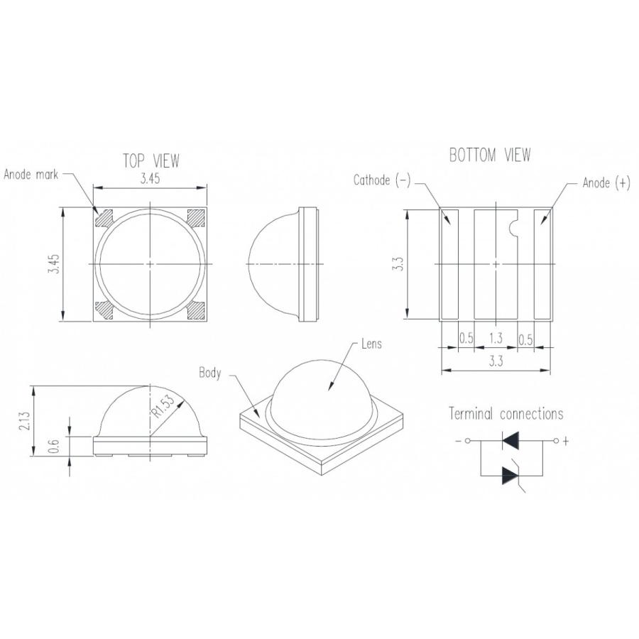 高品質・高効率 LITEON社製 365nm 3W 紫外線 UV ハイパワーLED LED素子のみ 発光ダイオード ライトン ブラックライト
