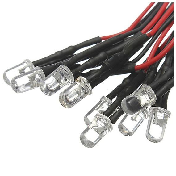 5mm 砲弾型 LED 12Vで点灯OK! リード線 配線済み 赤色 青色 緑色 5mm 砲弾型 LED 12Vで点灯OK! リード線 配線済み 赤色 青色 緑色