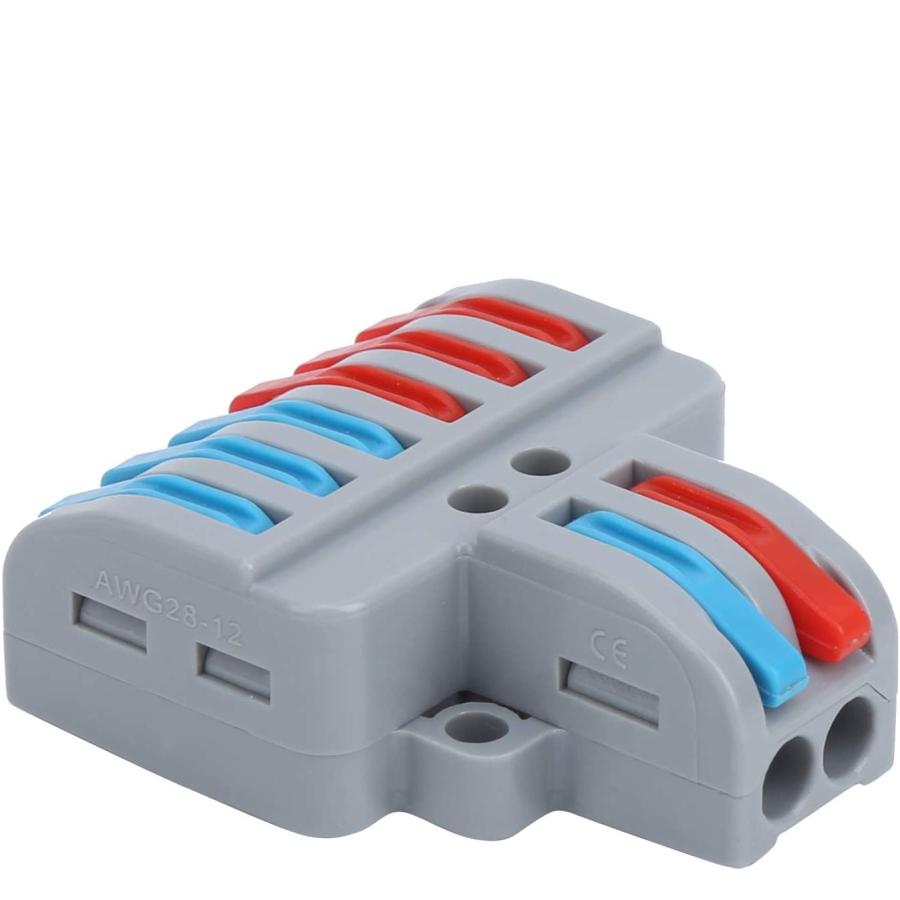 ワンタッチコネクター 2極3分岐 レバー式差込形電線コネクタ (レバー式コネクタ 接続分岐コネクター 線コネクタ 配線分岐ターミナル