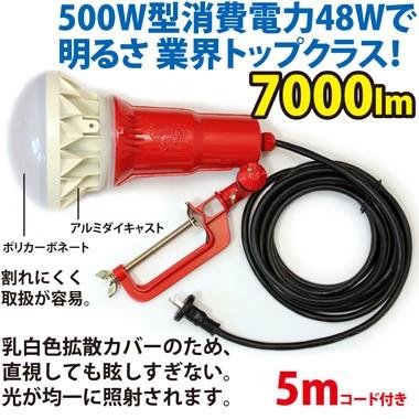 作業用LED投光器（500W型48W）TK-48WX : 屋外用LED専門店 LED