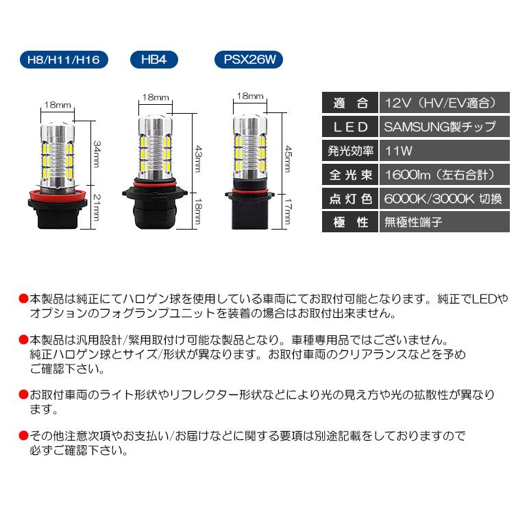 HA36S アルトターボRS LED フォグランプ H16 11W SAMSUNG 1600ルーメン