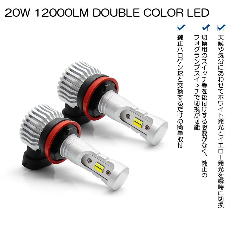 DA17W エブリィワゴン LED フォグランプ H8/H16 20W 12000ルーメン