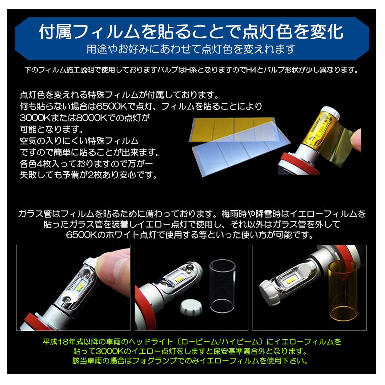 S320V/S330V ハイゼット カーゴ LED ヘッドライト H4 Hi/Low 切替 50W