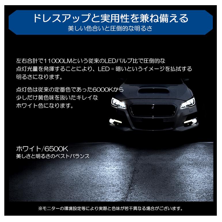 BP系/BP5/BP9/BPE 後期 レガシィツーリングワゴン LED ハイビーム/ヘッドライト H9 55W ZES 11000ルーメン リフレクター拡散照射 6500K/ホワイト｜leendome｜05