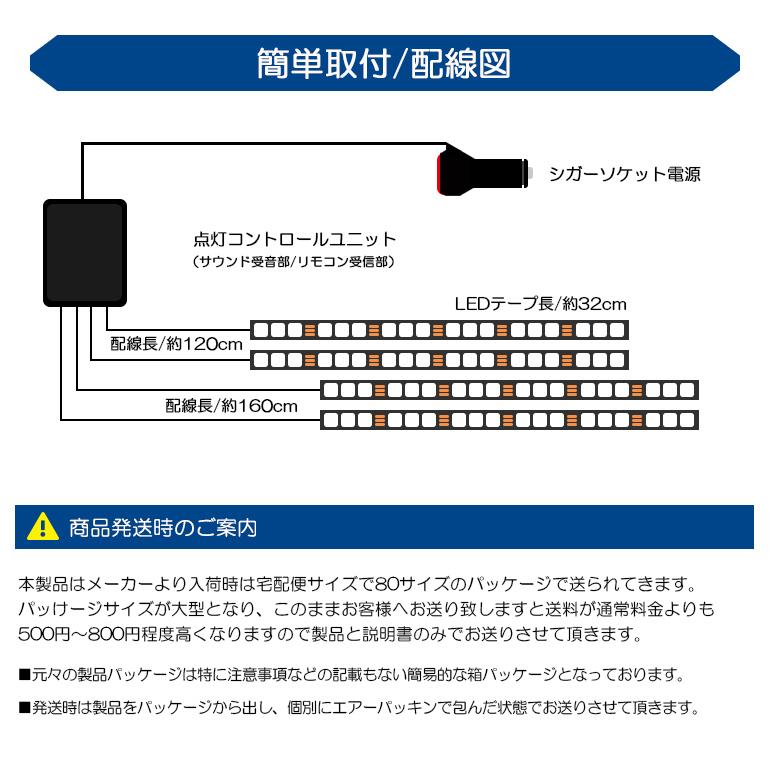 ACV40系 前期/後期 カムリ RGB LED フットランプ/フットライト LEDテープ/LEDチューブ 4本セット リモコン操作 8色切替｜leendome｜07