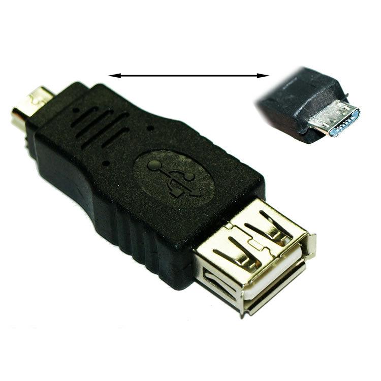 micro USB変換アダプタ micro USB-B(オス) -USB-A(メス)変換 OTG機能付き OTGアダプタ USBホスト機能対応タイプ スマホ otgアダプタ|leeor4649|02