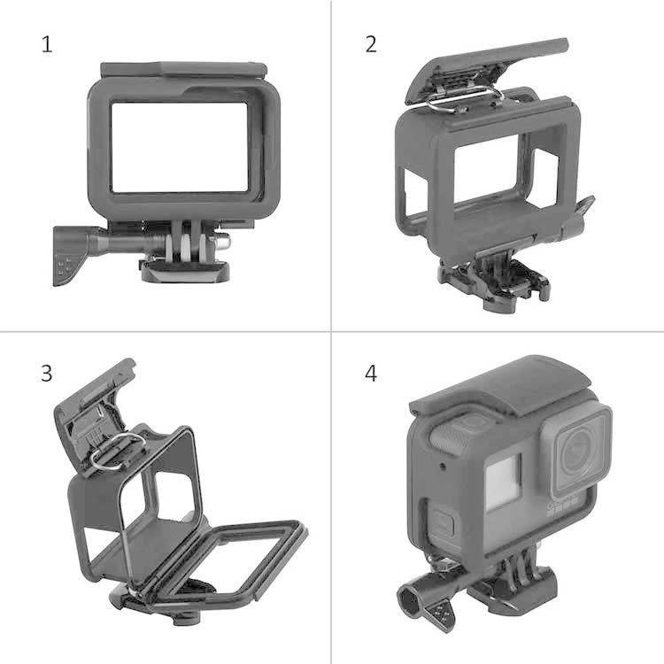GoPro HERO5/HERO6/HERO7(2018)用 フレームケース 保護ケース スポーツ 