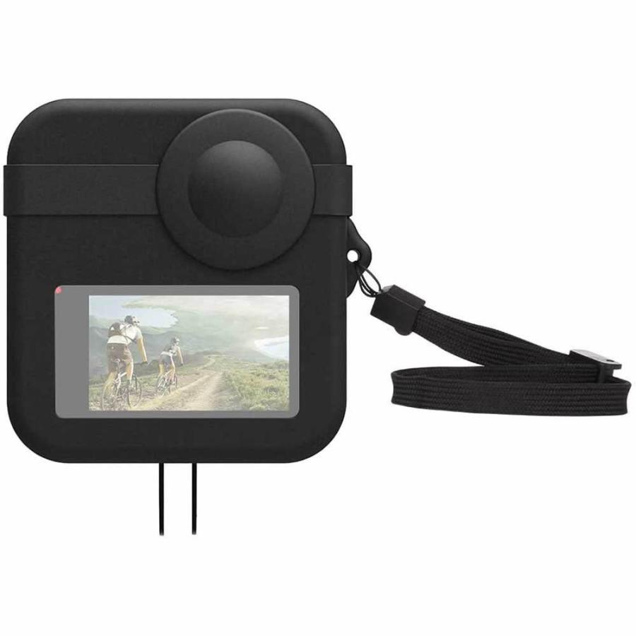 Gopro Max アクションカメラ 用保護シリコン gopro max用保護シリコン カバー デュアルレンズキャップケース+ボディシリコン保護ケース 滑り止め 全面｜leeor4649｜05